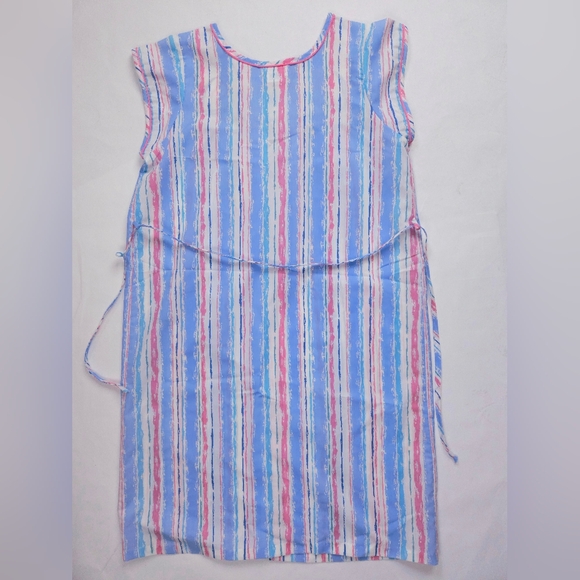 Smart Time Vintage Cotton Poly Embroidered Tulip House Spring Dress Medium - Picture 12 of 13